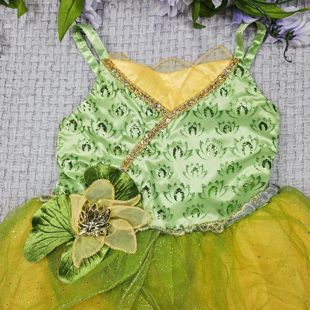 Disney Store Princess Tiana Dress Princess and the Frog Size 7/8 - Picture 2 of 4